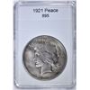 Image 1 : 1921 PEACE DOLLAR VG CLEANED, SCRATCH REV.