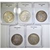 Image 1 : 5 1922 CIRCULATED PEACE DOLLARS