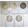 Image 2 : 5 1922 CIRCULATED PEACE DOLLARS