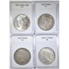 Image 1 : 4 CIRCULATED PEACE DOLLARS