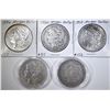 Image 1 : 5 CIRCULATED MORGAN DOLLARS