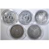 Image 2 : 5 CIRCULATED MORGAN DOLLARS