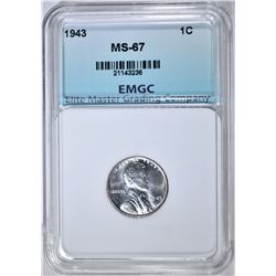 1943  LINCOLN STEEL CENT  EMGC SUPERB GEM