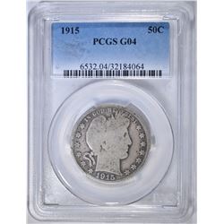 1915 BARBER HALF DOLLAR  PCGS G-4