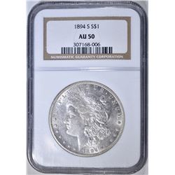 1894-S MORGAN DOLLAR  NGC AU-50