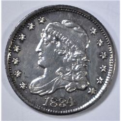 1834 HALF DIME  CH/GEM BU