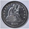 Image 1 : 1857 SEATED QUARTER  BU  OLD CLEANING