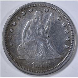 1886 SEATED QUARTER  XF