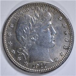 1911-D BARBER QUARTER  CH BU  OLD CLEANING