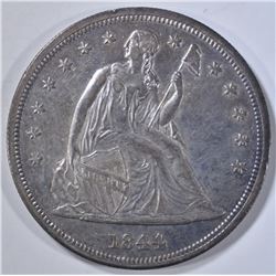 1844 SEATED DOLLAR  CH AU