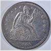 Image 1 : 1844 SEATED DOLLAR  CH AU
