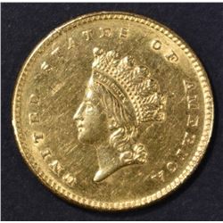 1854 TYPE 2 $1 GOLD INDIAN PRINCESS  BU
