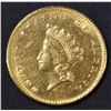 Image 1 : 1854 TYPE 2 $1 GOLD INDIAN PRINCESS  BU