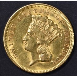 1854 $3 GOLD INDIAN PRINCESS  BU