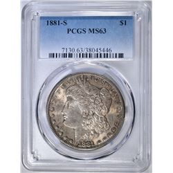1881-S MORGAN DOLLAR  PCGS MS-63