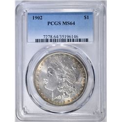 1902 MORGAN DOLLAR  PCGS MS-64