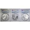 Image 1 : (3) 2016 AMERICAN SILVER EAGLES  PCGS MS-70