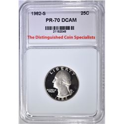 1982-S WASHINGTON QTR, TDCS PERFECT GEM PROOF DCAM