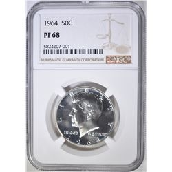1964 KENNEDY HALF NGC PF-68