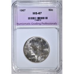1967 KENNEDY HALF NGP SUPERB GEM