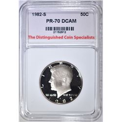 1982-S KENNEDY HALF, TDCS PERFECT GEM PROOF DCAM
