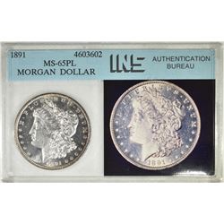 1891 MORGAN DOLLAR, INS CH BU PL