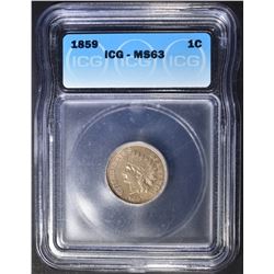 1859 INDIAN CENT  ICG MS-63
