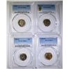 Image 1 : LOT OF 4 PCGS GRADED ROOSEVELT DIMES: