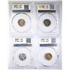 Image 2 : LOT OF 4 PCGS GRADED ROOSEVELT DIMES:
