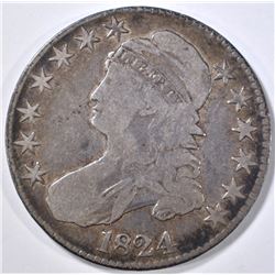 1824 BUST HALF DOLLAR FINE