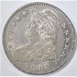 1813 BUST HALF DOLLAR XF/AU
