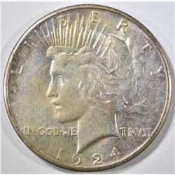 1924-S PEACE DOLLAR AU