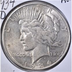 1934-D PEACE DOLLAR, AU