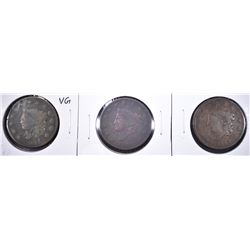 1820, 31 & 32 LARGE CENTS VG OR BETTER