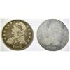 Image 1 : (2) CAPPED BUST HALF DOLLARS 1808