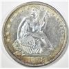 Image 1 : 1858 SEATED LIBERTY HALF CH BU OLD CLEANING
