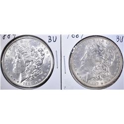 1887 & 1889 BU MORGAN DOLLARS