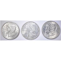 3-AU/BU 1921 MORGAN DOLLARS