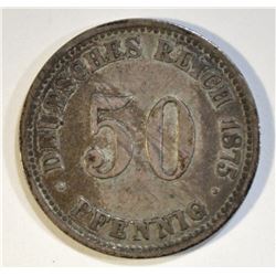 1875 GERMAN 50 PFENNIG