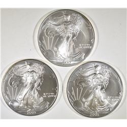 3-BU 2003 AMERICAN SILVER EAGLES