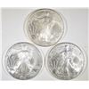Image 1 : 2-2005 & 1-2006 BU AMERICAN SILVER EAGLES
