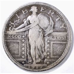 1917 TYPE 1 STANDING LIBERTY QUARTER FINE