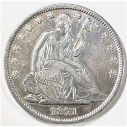 1871-S SEATED LIBERTY HALF DOLLAR AU/BU