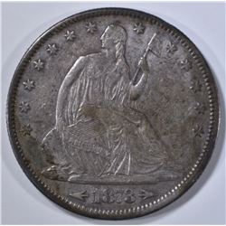1873-CC ARROWS SEATED LIBERTY HALF DOLLAR XF