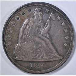 1840 SEATED LIBERTY DOLLAR XF/AU