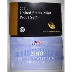 2010 & 2011 U.S. PROOF SETS IN ORIG PACKAGING
