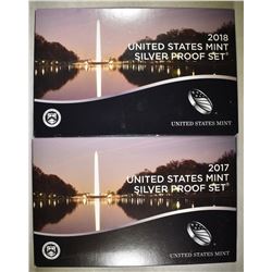 2017 & 18 U.S. SILVER PROOF SETS