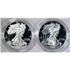 Image 2 : 2000 & 01 PROOF AMERICAN SILVER EAGLES BOXES/COA