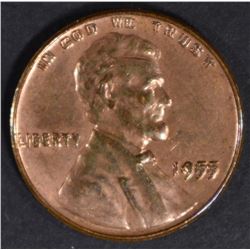 1955 DOUBLE DIE LINCLN CENT, AU/BU