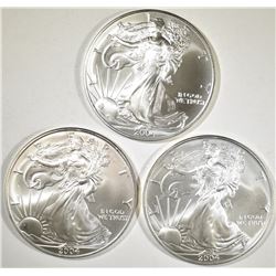 3-BU 2004 AMERICAN SILVER EAGLES